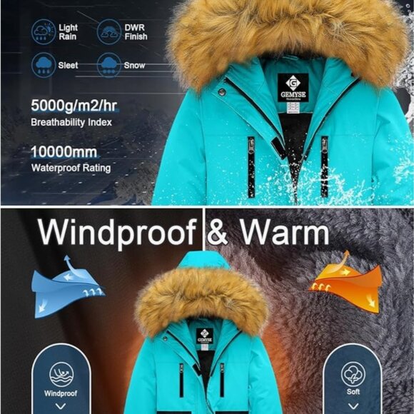 BNWT Girls Gemyse Snow Jacket - Picture 8 of 9